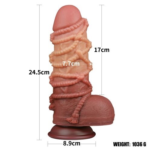 Dildo XXL Braided Rope 24,5 cm - immagine 5